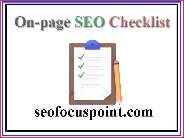 On-page SEO Checklist